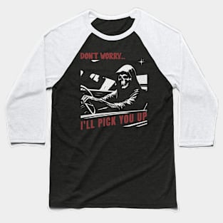 Reaper Driving a Car Baseball T-Shirt